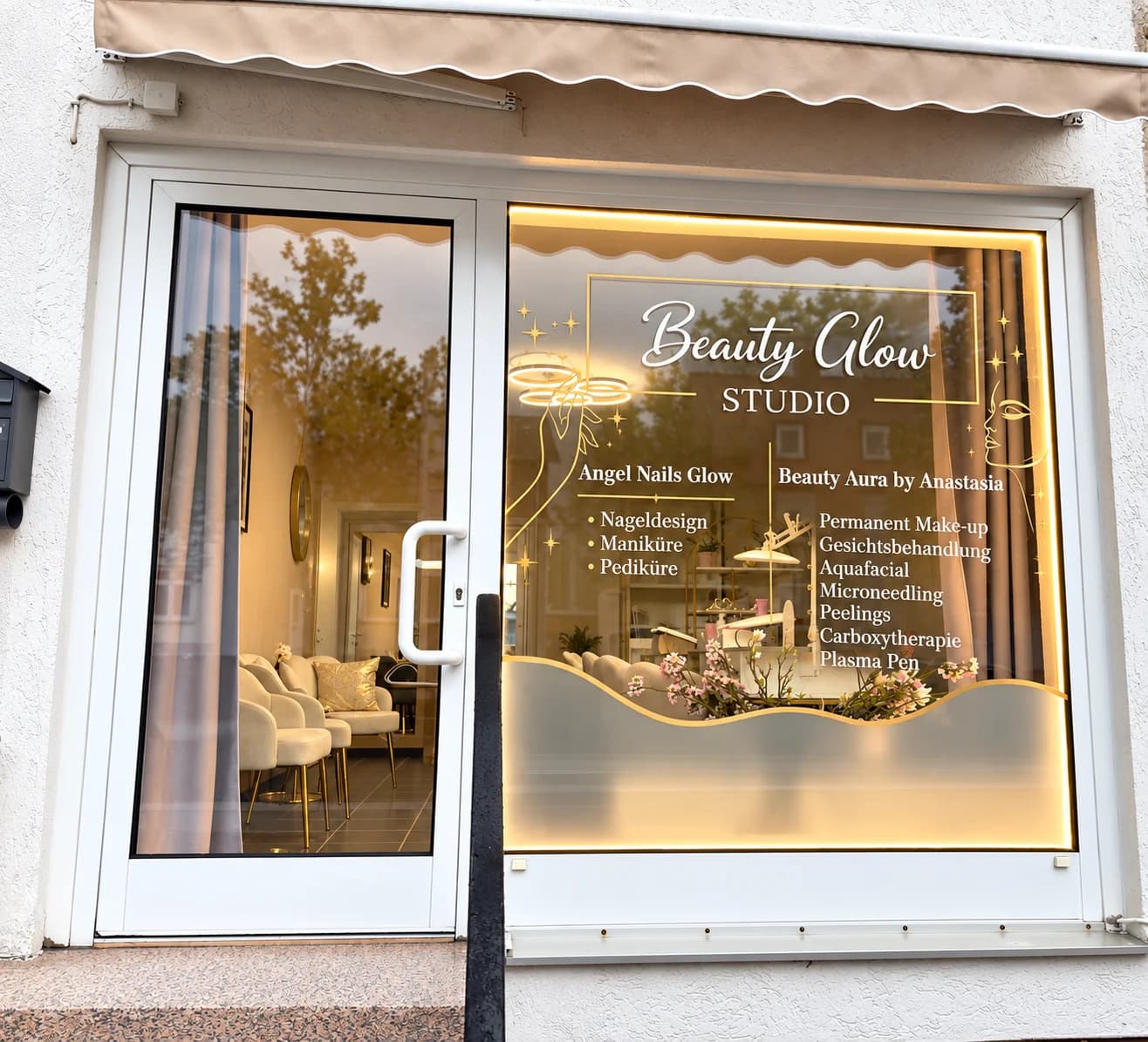 Eingang des Beauty Glow Studios